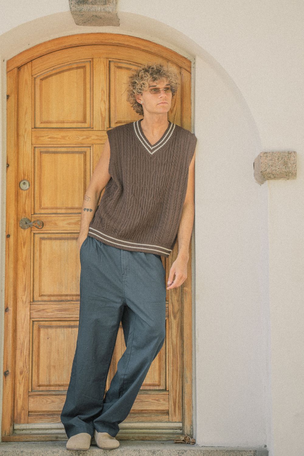 Baggy Hørbukser Navy |  Skagen-clothing.dk