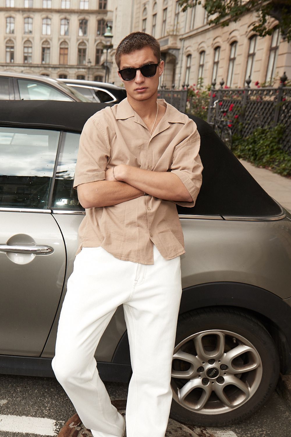 Kortærmet Hørskjorte Mokka |  Skagen-clothing.dk