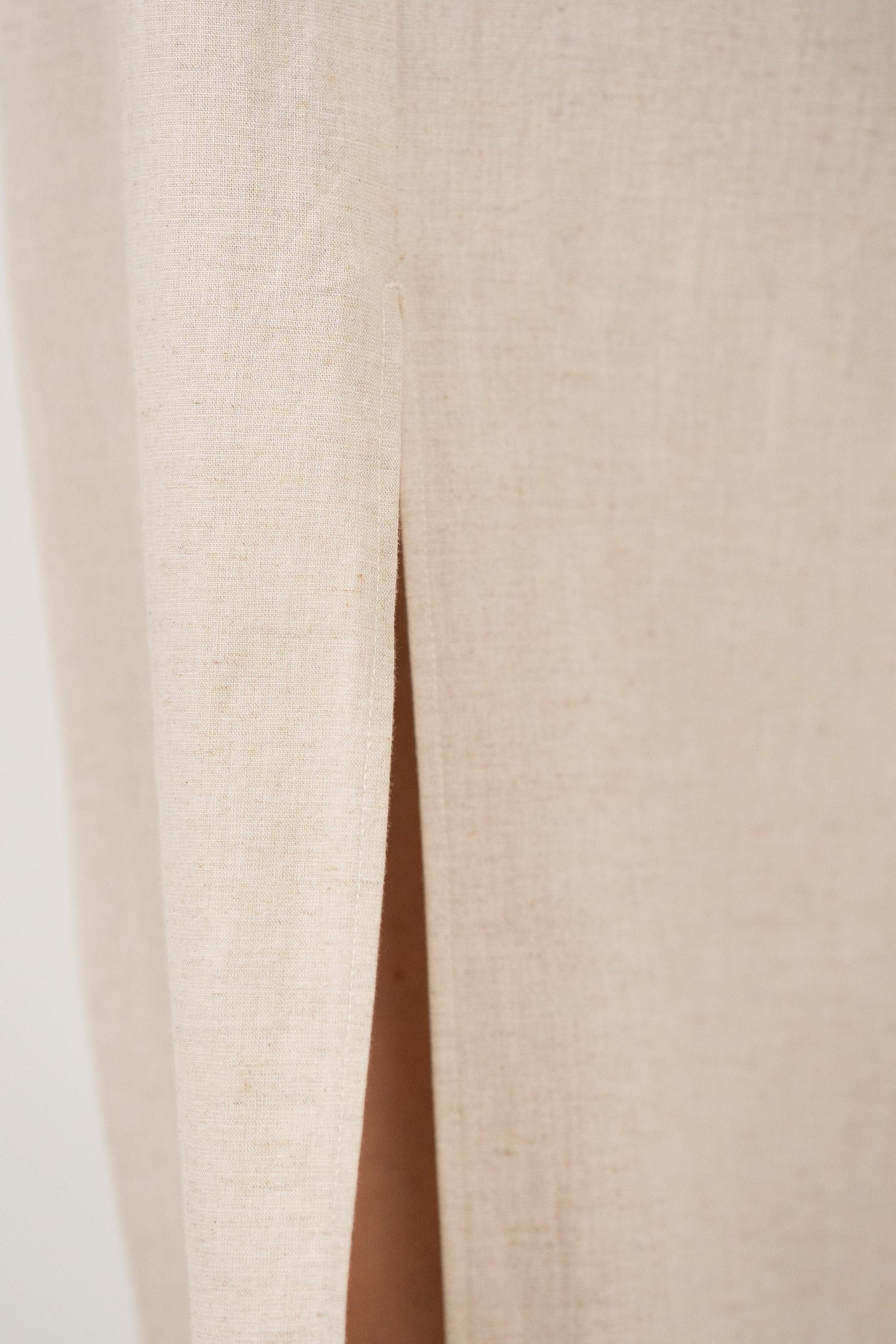 Linnen Rok Beige
