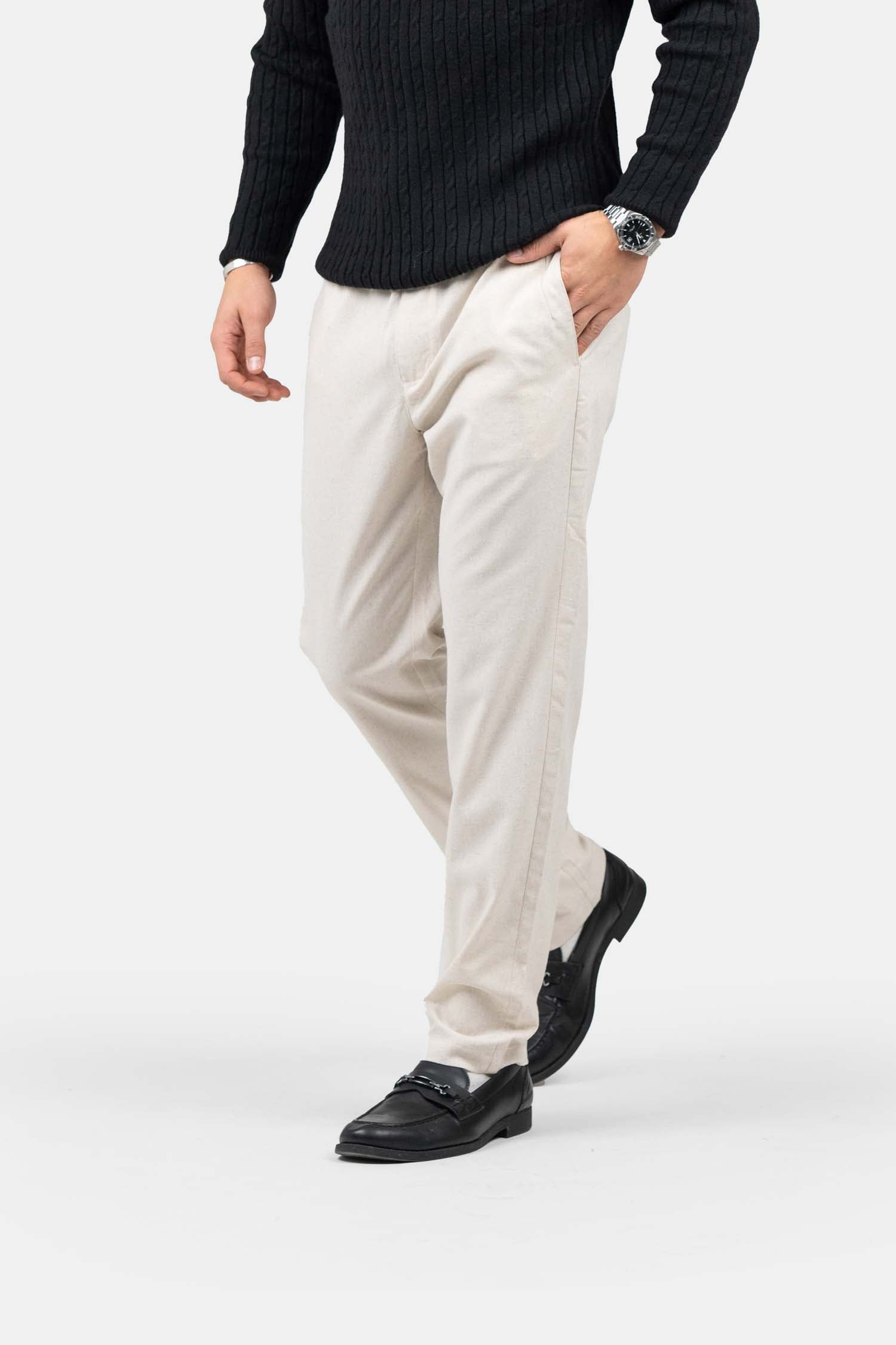 Linnen Broek Winter Edition Beige