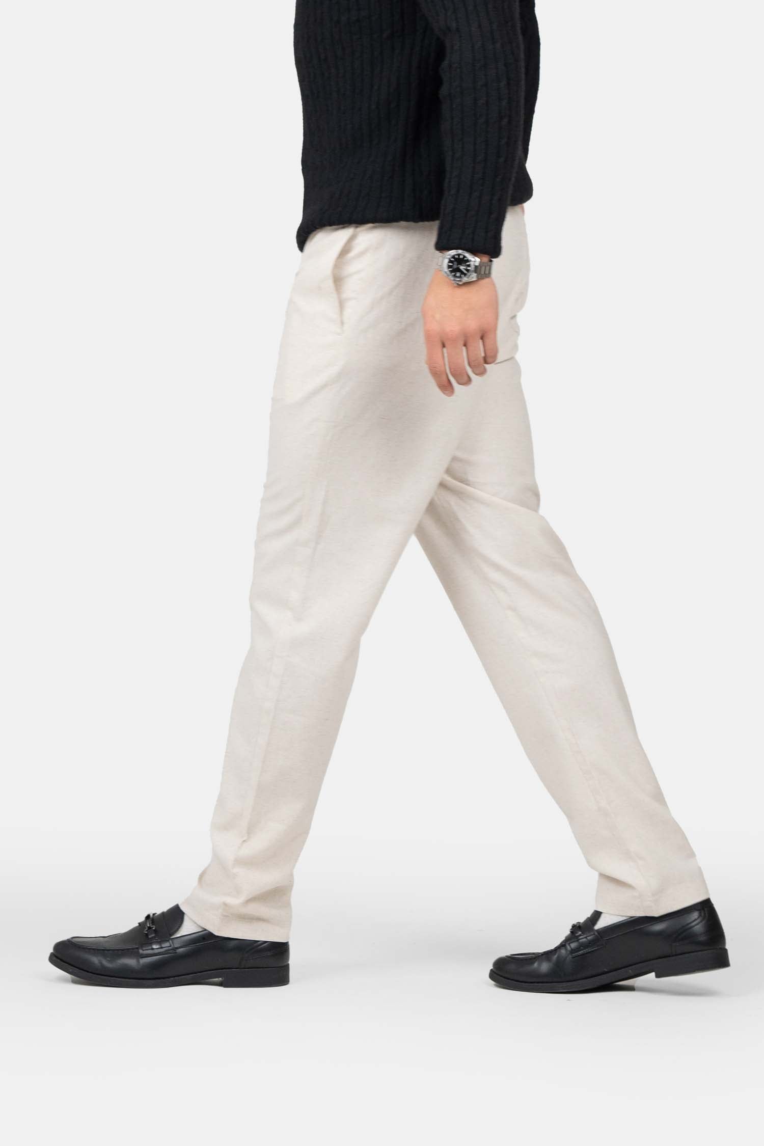Linnen Broek Winter Edition Beige
