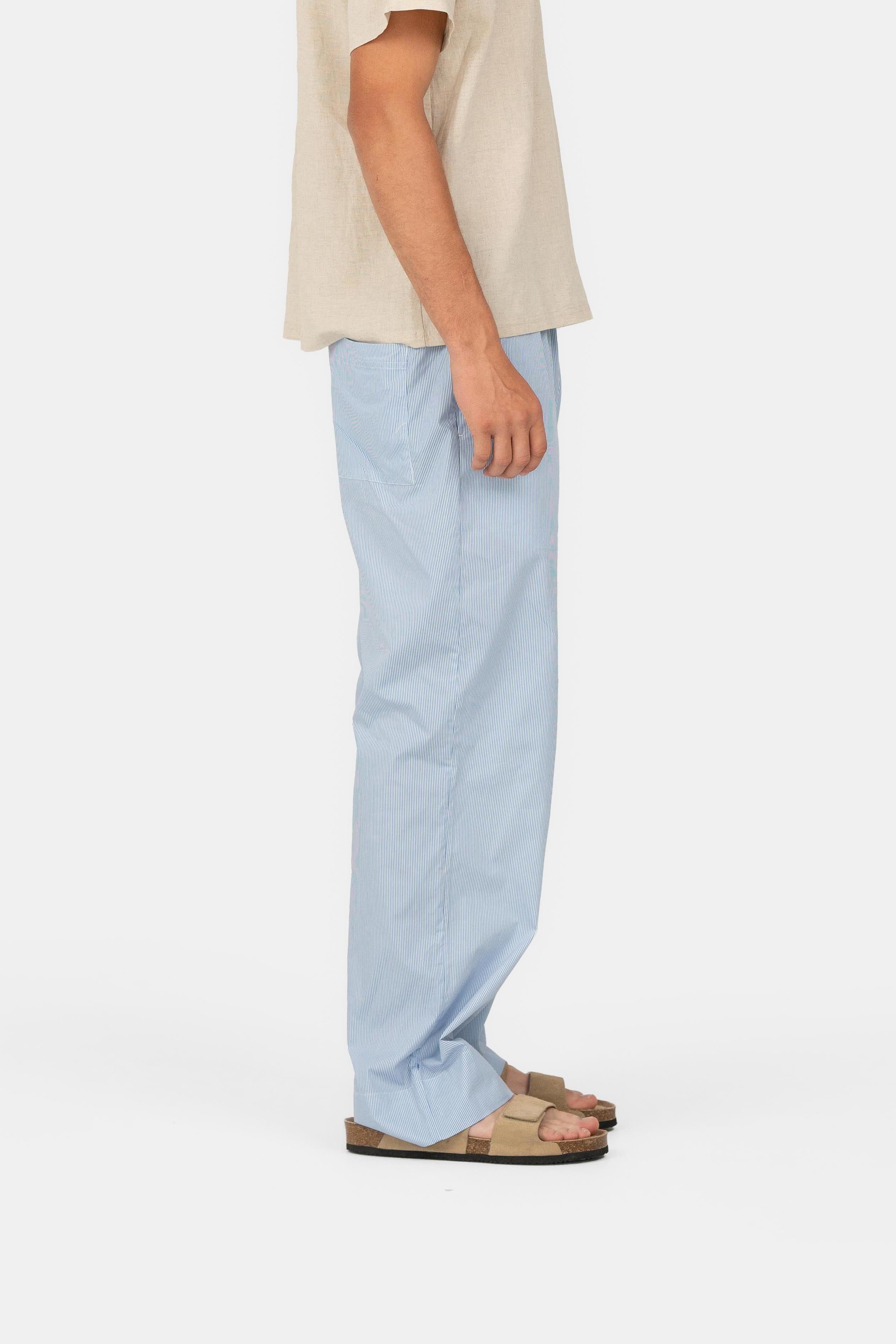 Pyjamabroek Blauw Gestreept