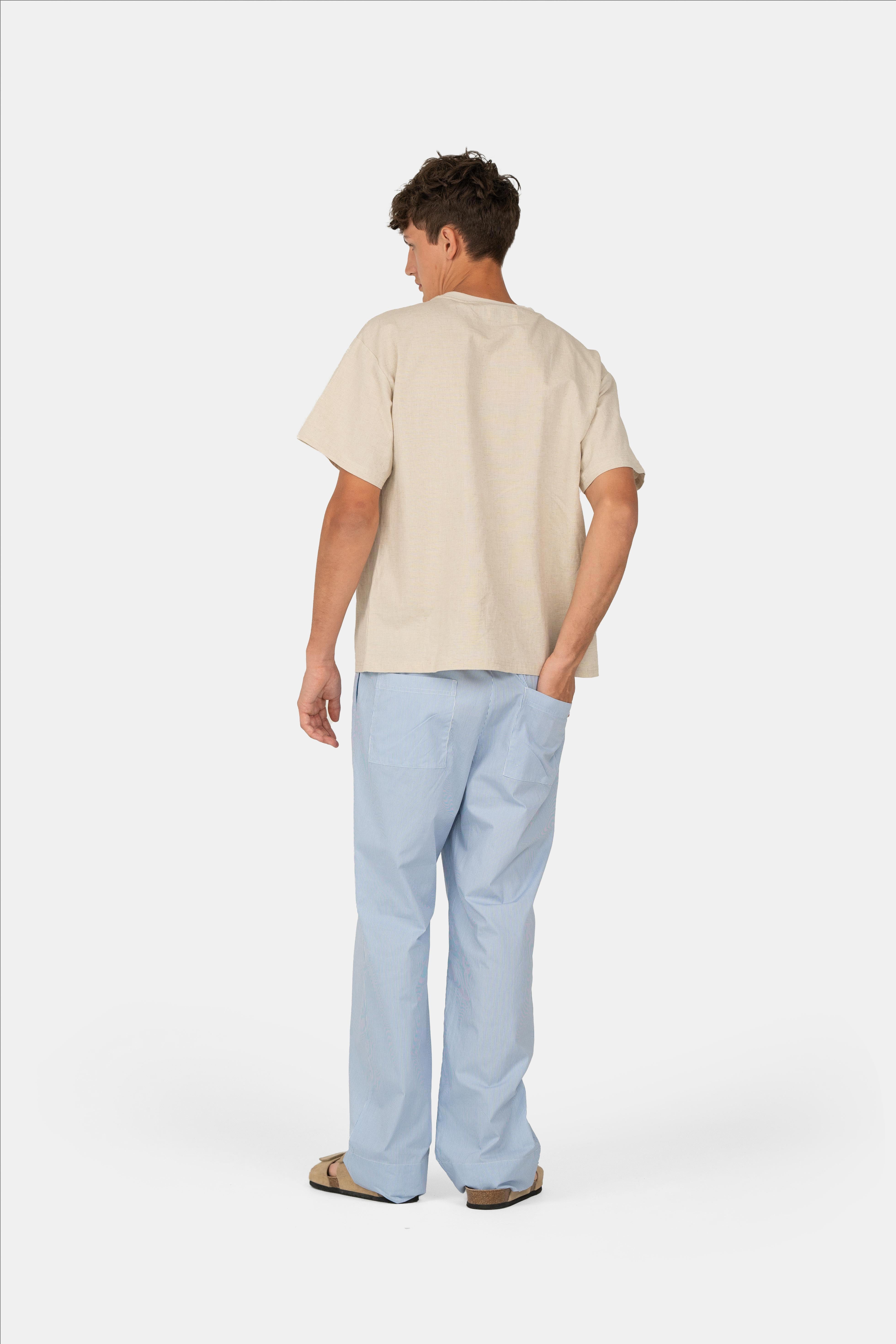 Pyjamabroek Blauw Gestreept