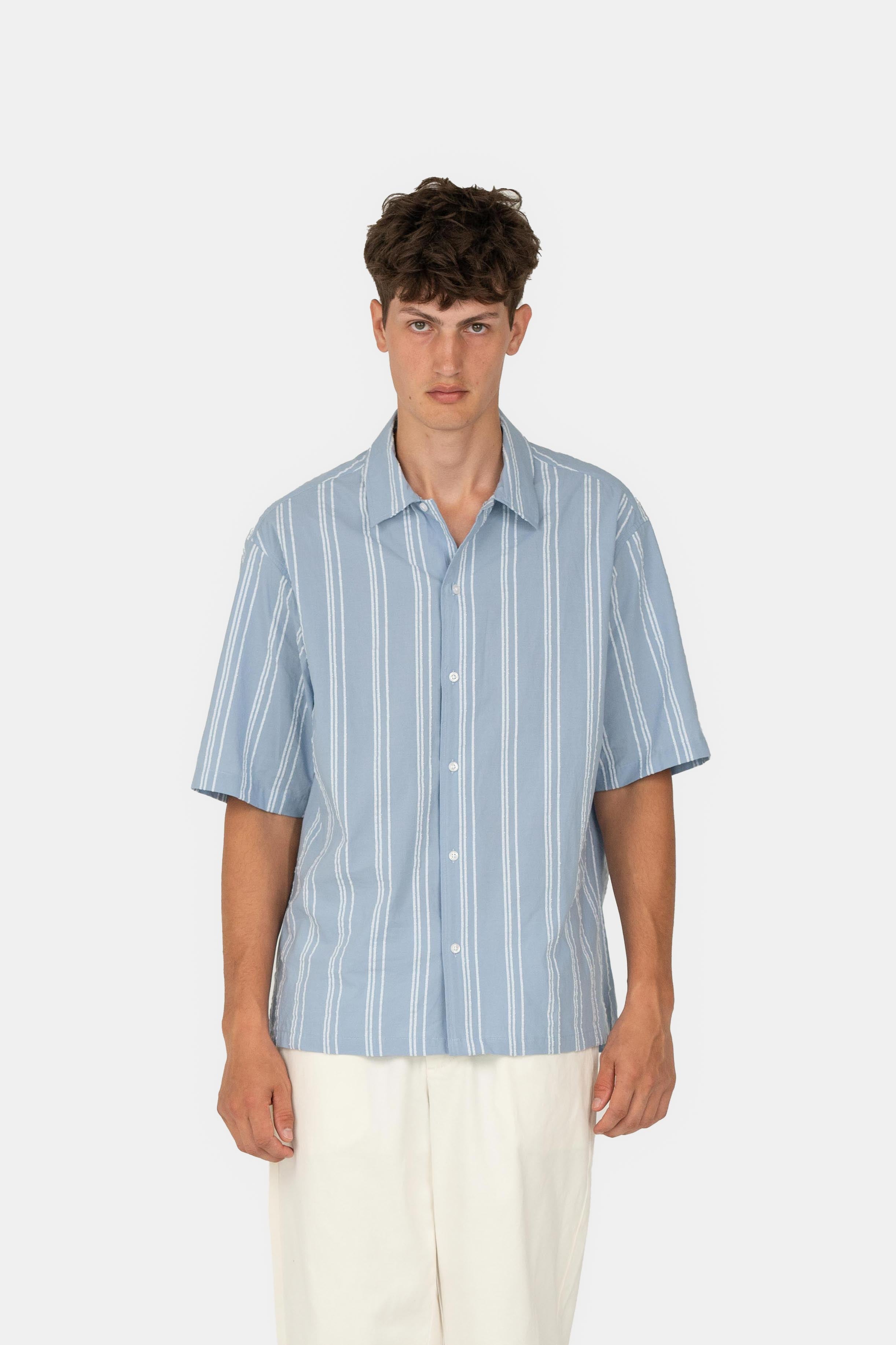Blauw Gebreid Overhemd Christoffer x SC