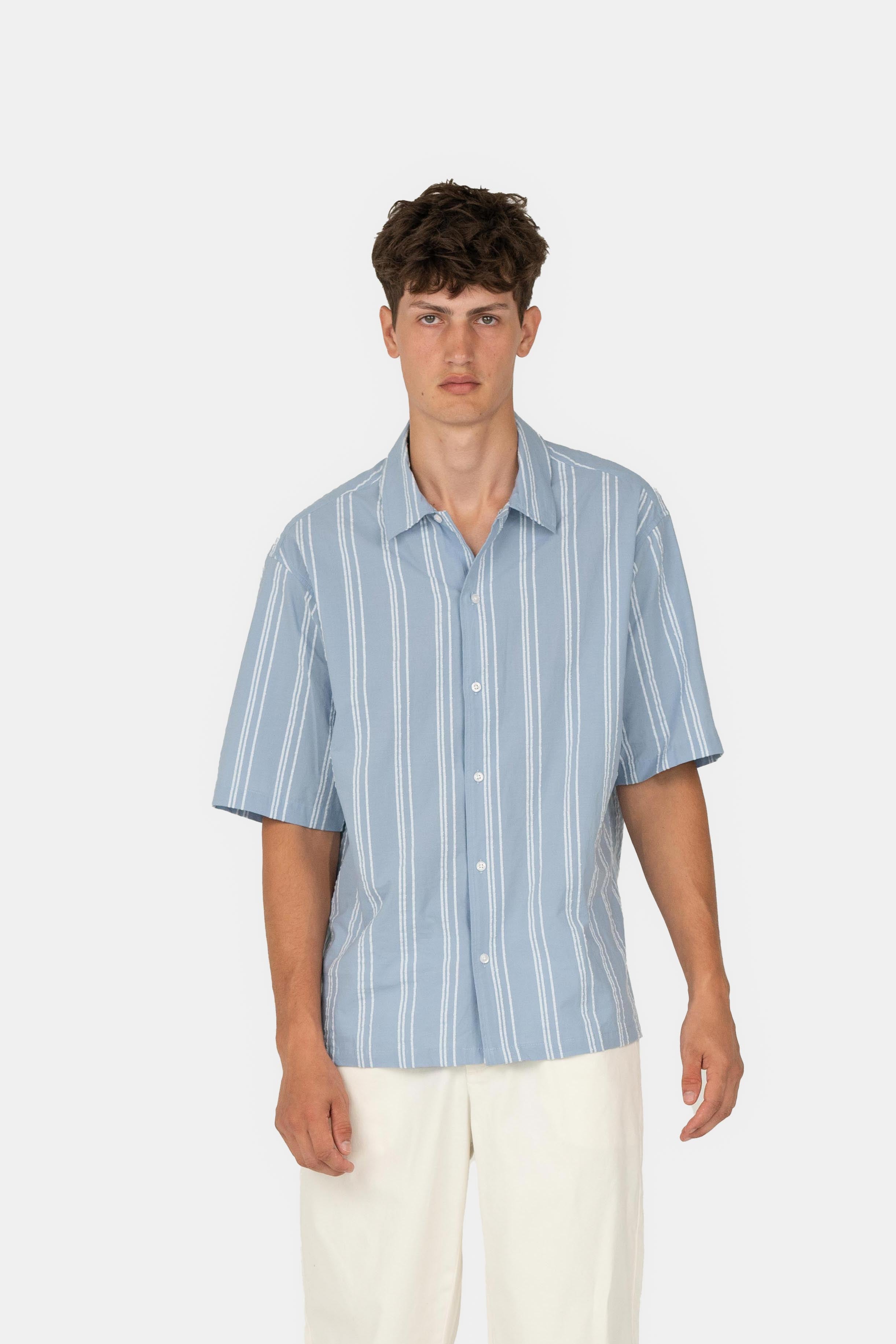 Blauw Gebreid Overhemd Christoffer x SC